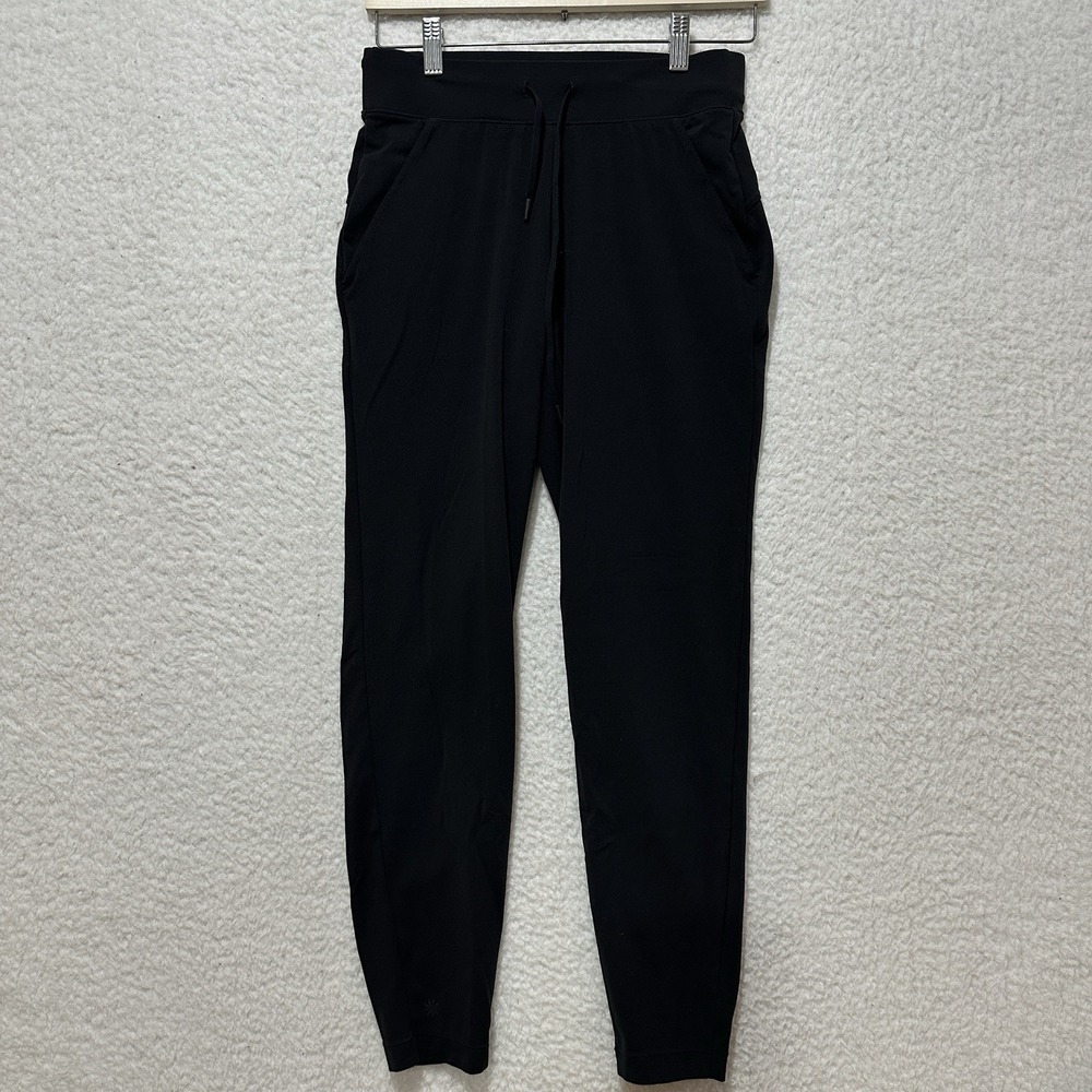Athleta Womens Pants Black Elastic Waist Pockets Straight Leg High-Rise Size XXS